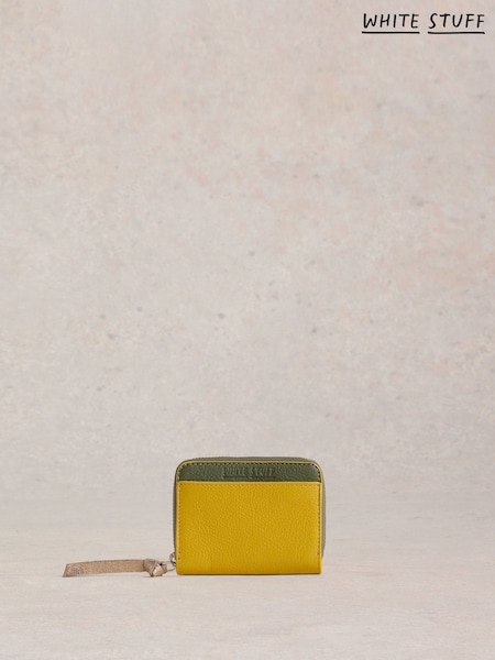 White Stuff Yellow Cerys Zip Around Purse (H74794) | R$ 345