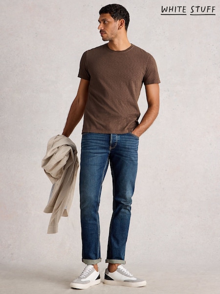 White Stuff Brown Abersoch Short Sleeve T-Shirt (H74813) | AED146