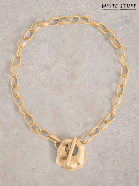 White Stuff Gold Tone Abstract Hammered Necklace (H74835) | €28