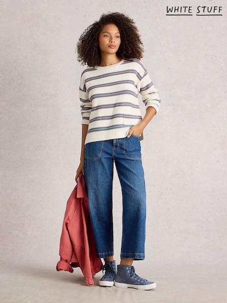 White Stuff White Victoria Stripe Jumper (H74845) | R$ 545