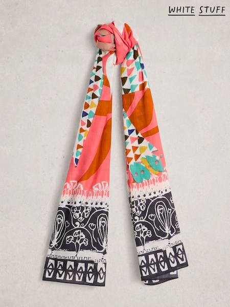 White Stuff Pink Callie Printed Scarf (H74864) | €32