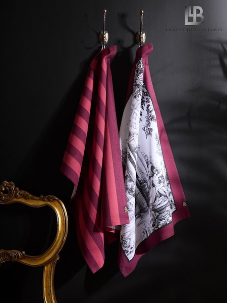 Laurence Llewelyn-Bowen Red Festivo 100% Cotton Tea Towel (H75125) | €20