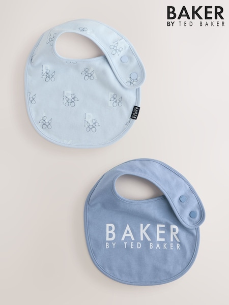 Baker by Ted Baker 2 Pack Blue Baby Bibs (H75371) | 22 €