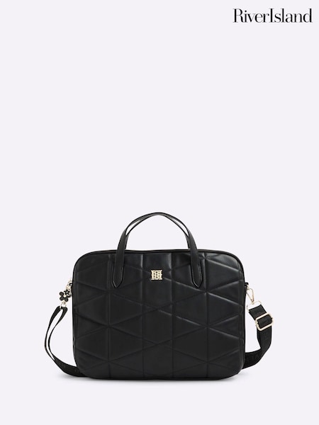 River Island Black Quilted Laptop Case (H75506) | AZN 80