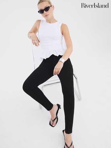 River Island Black Mid Rise Sculpt Jeans (H75520) | 267 QAR