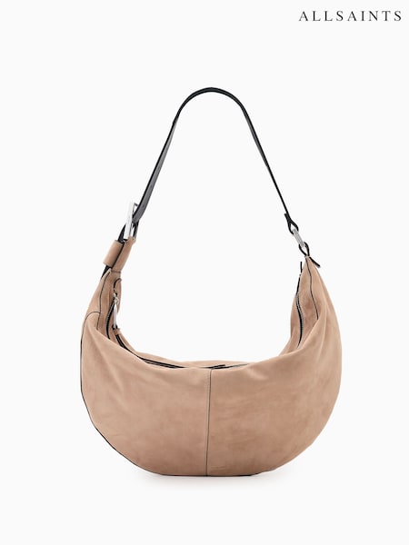 AllSaints Brown Luna Suede Shoulder Bag (H75617) | €303