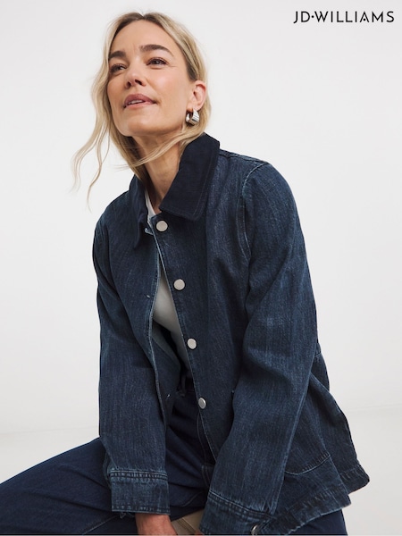 JD Williams Cord Collar Denim Workwear Jacket (H75727) | 85 €