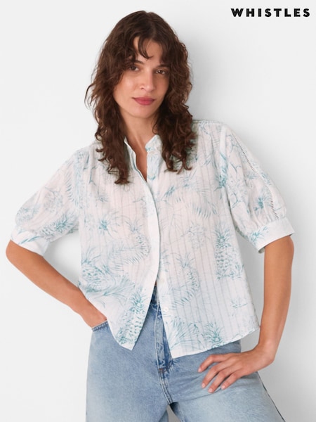 Whistles Pineapple Textured Shirt (H75875) | R$ 880