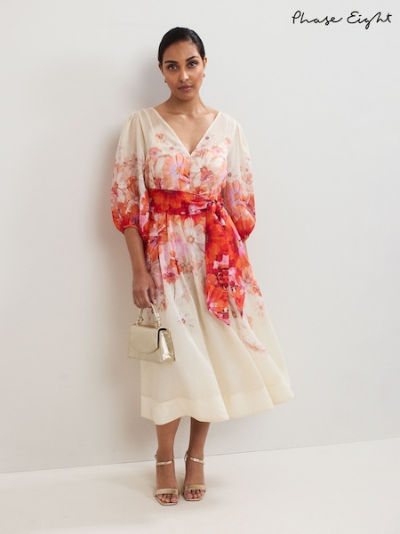 Phase Eight White Petite Jaslyn Dress (H75927) | €216