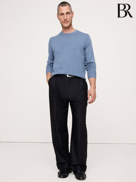 Banana Republic Blue Merino Crew-Neck Sweatshirt (H76031) | €75