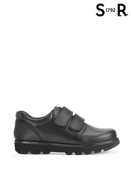Start-Rite Boys Parker Double Rip-Tape Smart School Black Shoes (H76116) | 272 QAR
