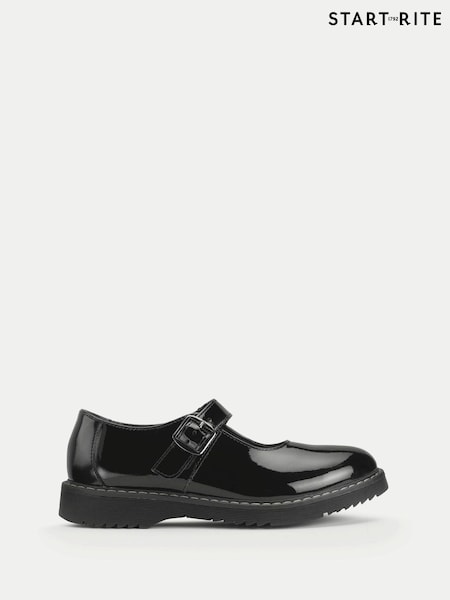 Start-Rite Girls Embrace Mary Jane Buckle Chunky Stitch Down School Black Shoes (H76120) | 90 €