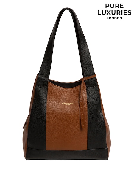 Pure Luxuries London Colette Leather Black Handbag (H76127) | €78