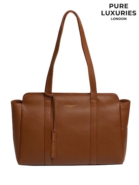 Pure Luxuries London Olney Leather Brown Handbag (H76128) | R$ 485