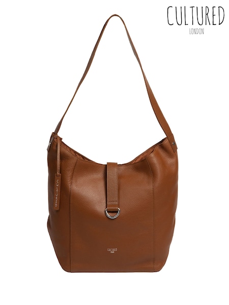 Cultured London Leilani Leather Shoulder Brown Bag (H76138) | R$ 485