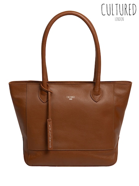 Cultured London Sabine Leather Brown Tote Bag (H76139) | R$ 485