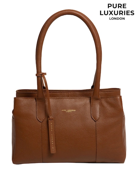 Pure Luxuries London Filton Leather Brown Handbag (H76152) | R$ 485