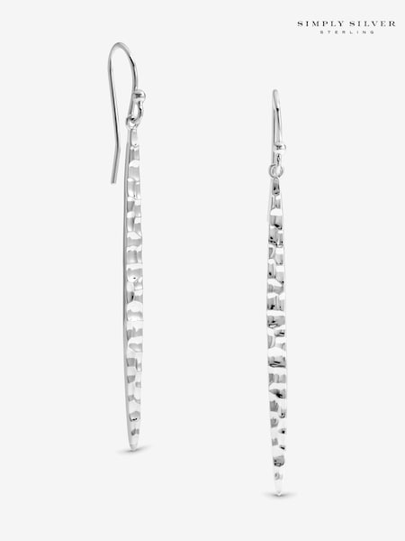 Simply Silver Silver Tone Long Fishook Drop Earrings (H76185) | €44