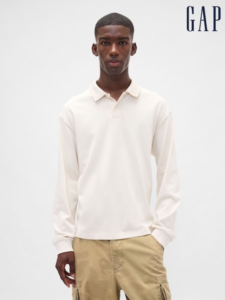 Gap Cream Heavyweight Jersey Polo Shirt (H76198) | €78