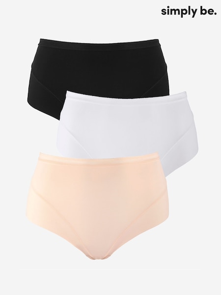 Simply Be Black Magisculpt Light Tummy Tamers Knickers 3 Pack (H76293) | €29
