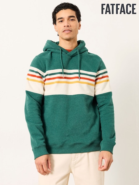 FatFace Brooke Jade Green Overhead Cut and Sew Hoodie (H76339) | AED344