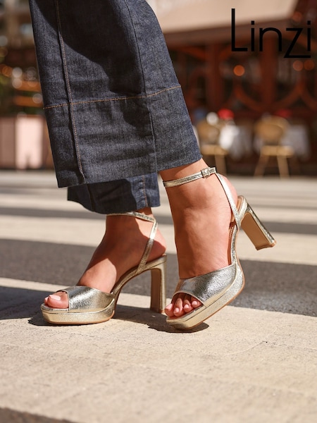Linzi Gold Diva Platform Block Heels (H76364) | €53