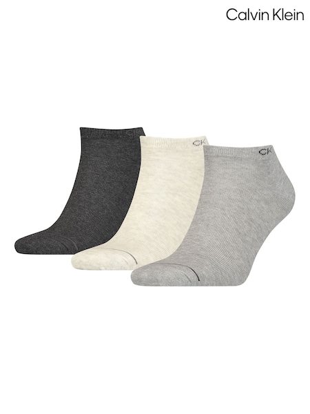 Calvin Klein Grey Ankle Socks 3 Pack (H76373) | €27