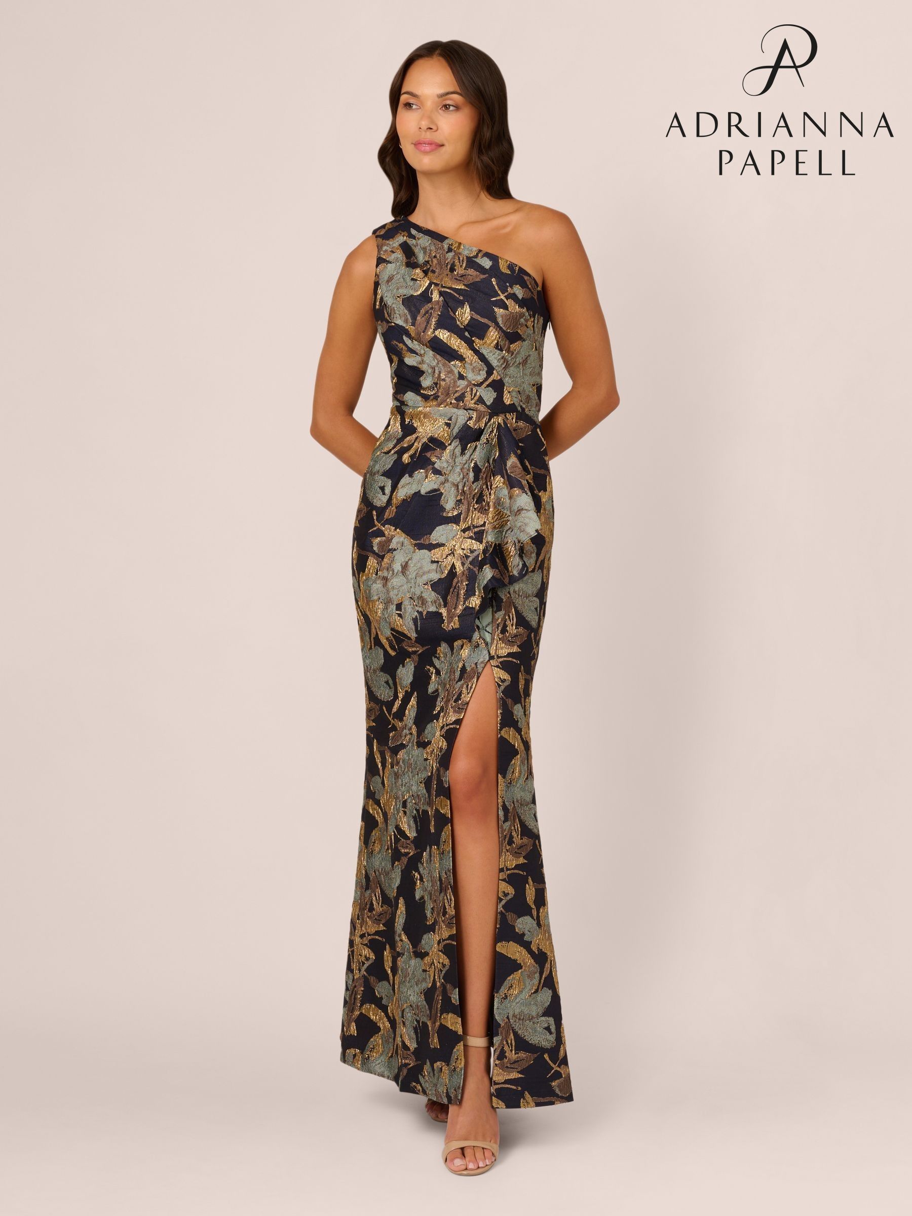 【海外限定】AdriannaPapell ドレス☆Floral Asymmetric Maxi Dr Women's Adrianna Papell Maxi Floral Asymmetric Dresses