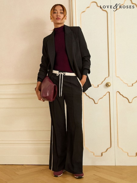 Love & Roses Black Straight Leg Trousers (H76552) | €53