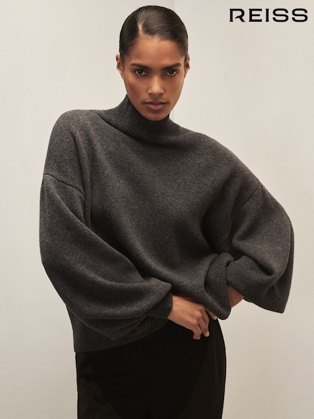 Reiss Charcoal Grey Lily Reiss | Royal Ballet Batwing Jumper (H76575) | €245