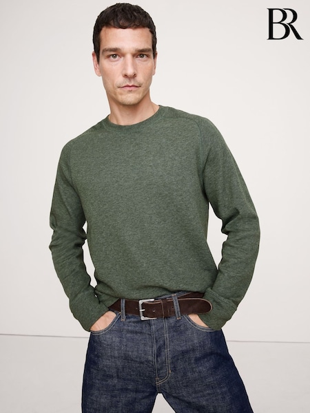 Banana Republic Green Slub Double-Knit Crew-Neck T-Shirt (H76710) | €92
