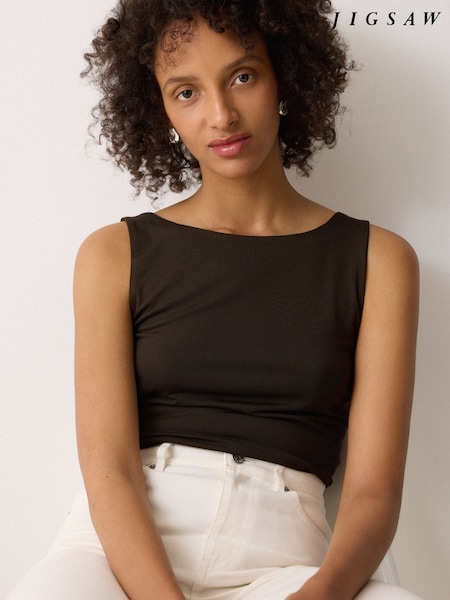 Jigsaw Brown Straight Neck Vest (H76858) | €50