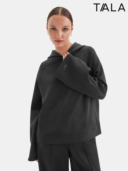 TALA Black SoftSmart Flared Sleeve Hoodie (H76863) | R$ 790