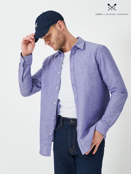Crew Clothing Long Sleeve Linen Shirt (H76873) | R$ 680