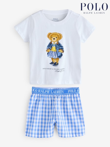 Polo Ralph Lauren Logo Bear Graphic Print Short Sleeve & Woven Short Pyjamas Set 2 Piece (H76874) | 125 €