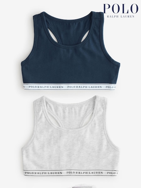 Polo Ralph Lauren Blue Printed Matchback Bralets 2 Pack (H76895) | €60