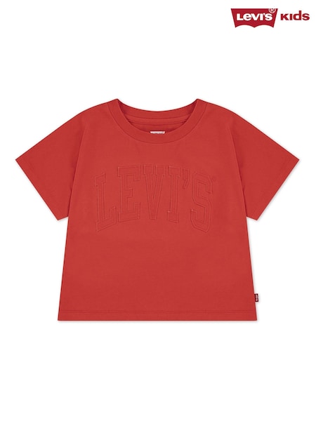 Levi's® Red Dolman Tonal Logo Meet And Greet Cropped T-Shirt (H76937) | € 28 - € 31