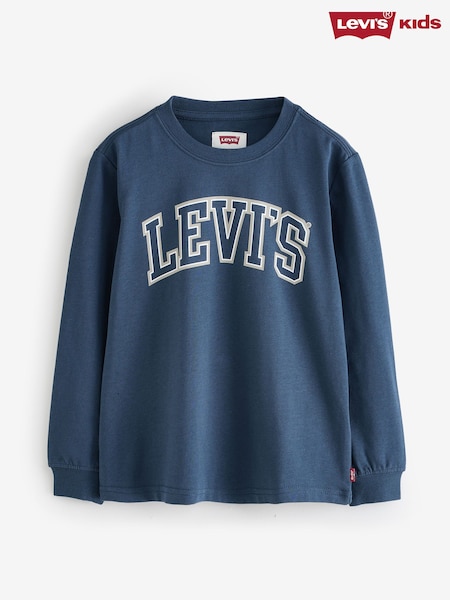 Levi's® Blue Collegiate Logo Long Sleeve T-Shirt (H76966) | €30 - €33