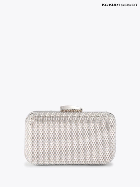 KG Kurt Geiger Silver Fleur Box Bag (H76984) | R$ 680