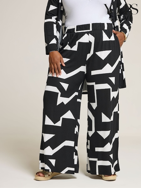 Yours Curve Abstract Print Trousers (H77025) | R$ 265