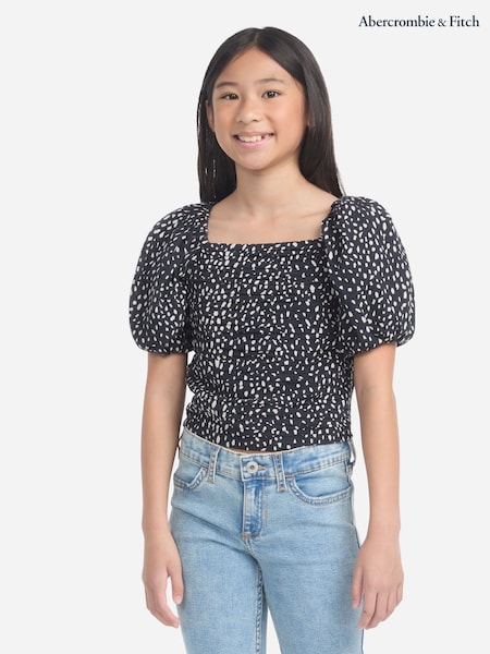 Negro - Abercrombie & Fitch Puff Sleeve Top (H77031) | 57 €