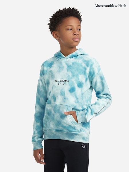 Abercrombie & Fitch Grey Tie Dye Print Logo Hoodie (H77034) | €53
