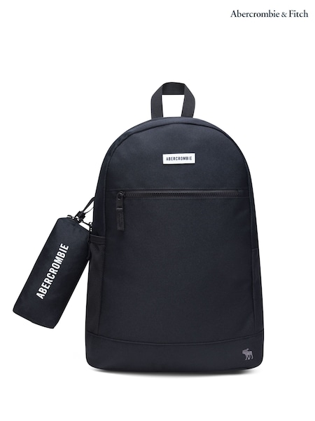 Abercrombie & Fitch Logo Black Backpack With Pencil Case (H77035) | AED262
