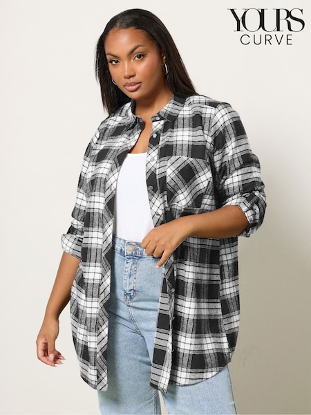 Yours Curve Boyfriend Check Shirt (H77053) | R$ 285