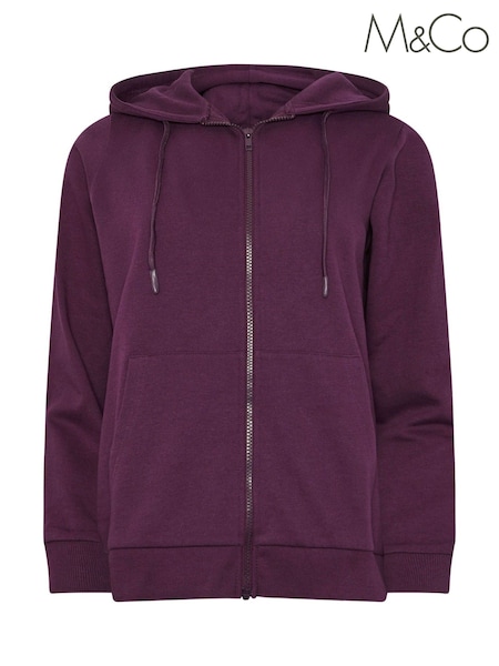 M&Co Purple Zip Hooded Sweat Top (H77114) | R$ 275