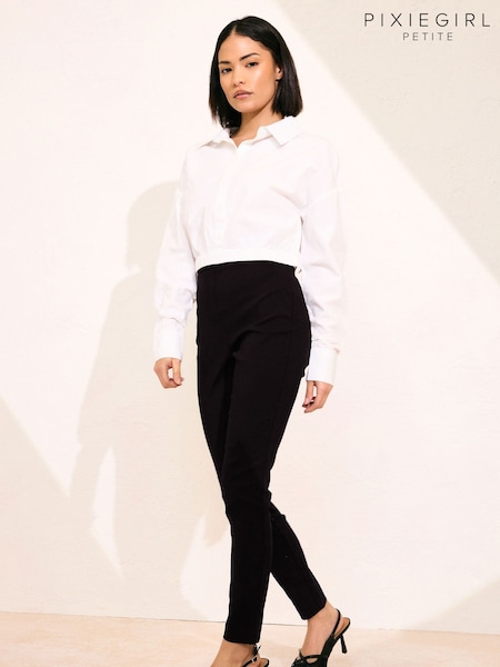 PixieGirl Petite Black Skinny Fit Stretch Bengaline Trousers (H77122) | € 43