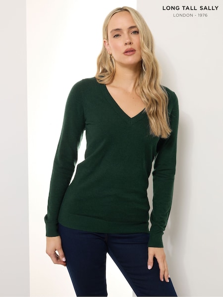 Long Tall Sally Green V-Neck Jumper (H77125) | R$ 285