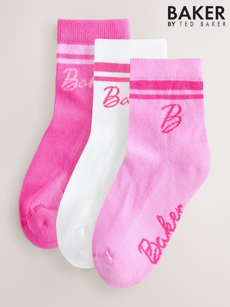 Baker by Ted Baker Sporty Cushioned Sole Socks 3 Pack (H77283) | LEI 67 - LEI 74