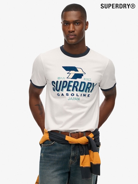 Superdry White Modern Industry Relaxed T-Shirt (H77375) | €43
