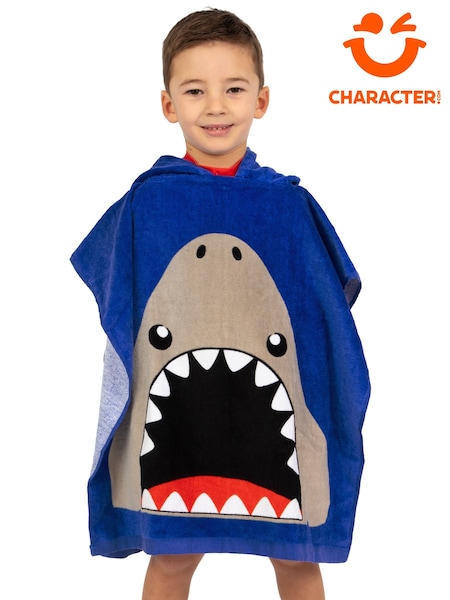 Character Blue Harry Bear Shark Towel Poncho (H77472) | €17.50